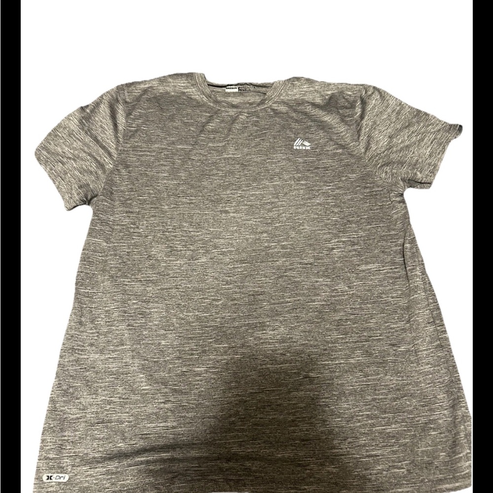 Men's RBX Xtrain X-Dry Performance Grey Short Sleeve Shirt Size Large